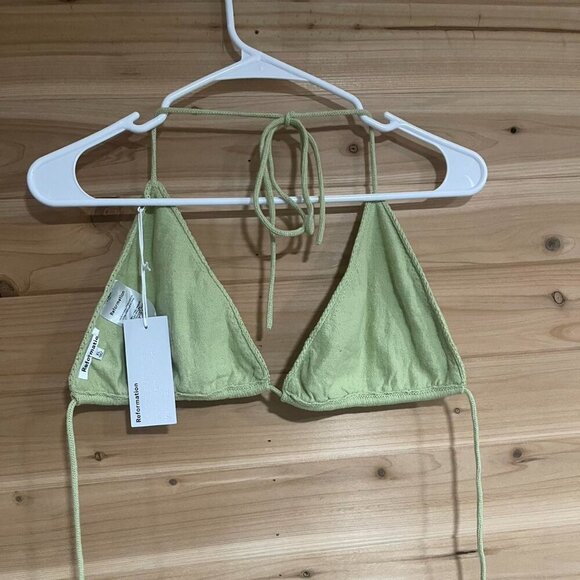 Green Reformation Knit Bikini Top - Picture 6 of 6